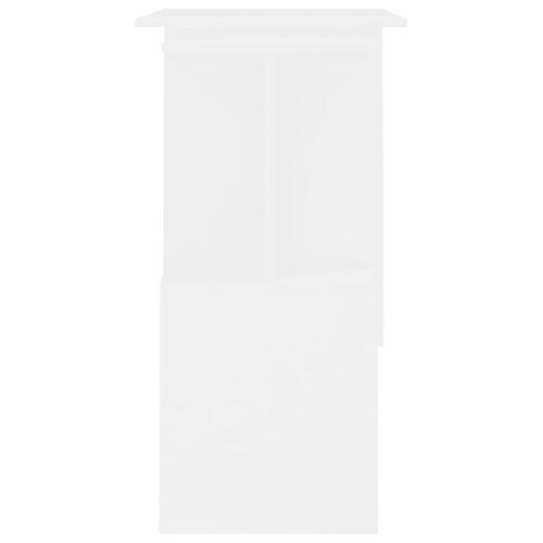 Skrivebord til hjørne 200x50x76 cm konstrueret træ hvid