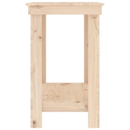 Arbejdsbord i massivt fyrretræ - 80 × 50 × 80 cm med hylde