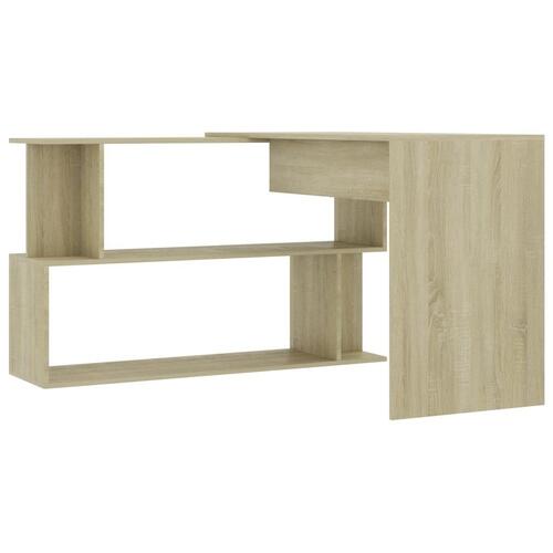 Skrivebord 200x50x76 cm konstrueret træ sonoma-eg