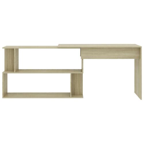 Skrivebord 200x50x76 cm konstrueret træ sonoma-eg