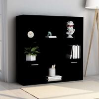 Bogreol 98x30x98 cm spånplade sort