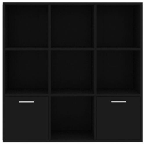 Bogreol 98x30x98 cm konstrueret træ sort