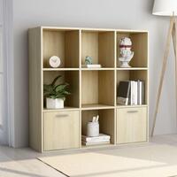 Bogreol 98x30x98 cm spånplade sonoma-eg