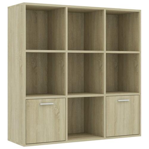 Bogreol 98x30x98 cm konstrueret træ sonoma-eg