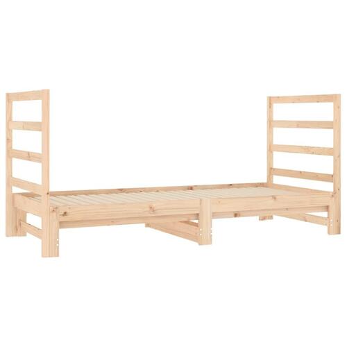 Daybed med udtræk 2x(90x190) cm massivt fyrretræ