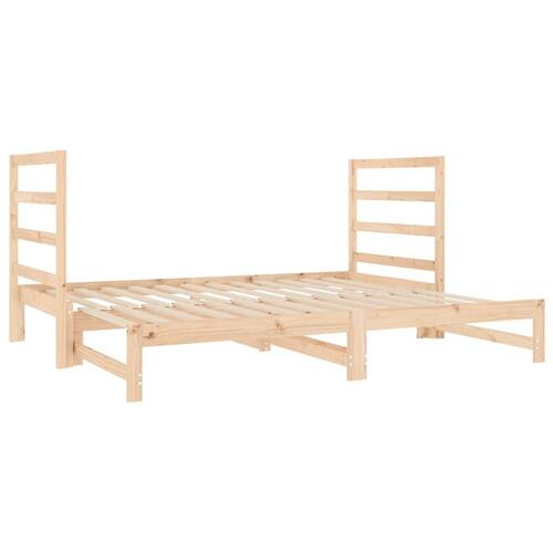 Daybed med udtræk 2x(90x190) cm massivt fyrretræ