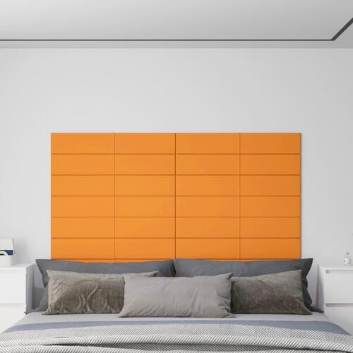 Vægpaneler 12 stk. 90x15 cm 1,62 m² stof lysegul