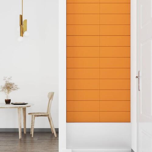 Vægpaneler 12 stk. 90x15 cm 1,62 m² stof lysegul