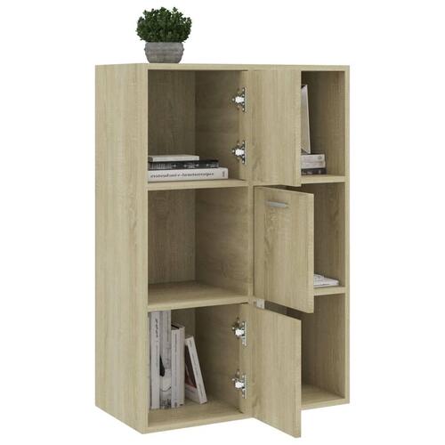 Kontorreol 60x29,5x90 cm konstrueret træ sonoma-eg