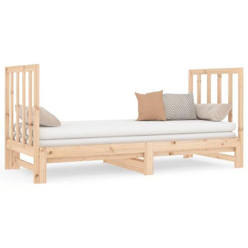 Daybed med udtræk 2x(90x190) cm massivt fyrretræ