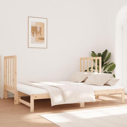 Daybed med udtræk 2x(90x190) cm massivt fyrretræ