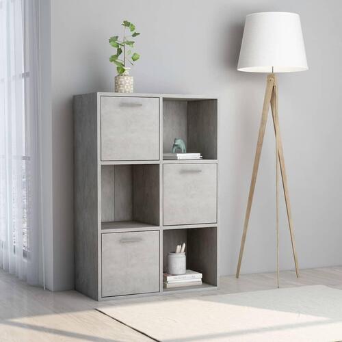 Kontorreol 60x29,5x90 cm konstrueret træ betongrå