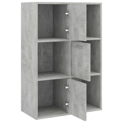 Kontorreol 60x29,5x90 cm konstrueret træ betongrå
