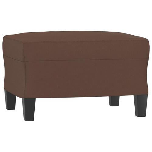 Fodskammel 60x50x41 cm kunstlæder brun