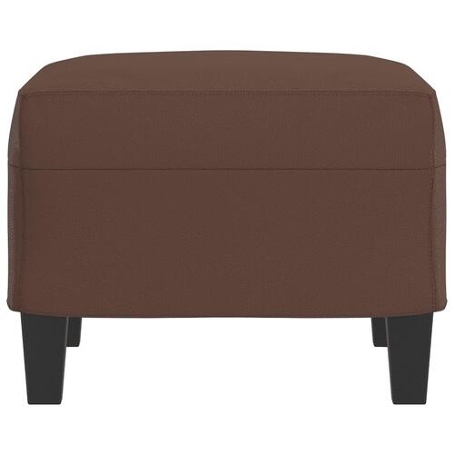 Fodskammel 60x50x41 cm kunstlæder brun