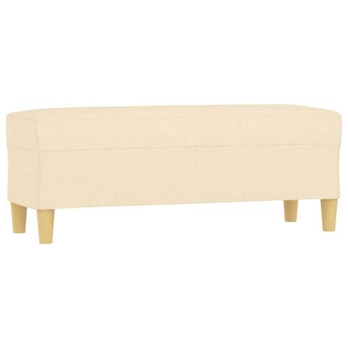 Bænk 100x35x41 cm stof cremefarvet