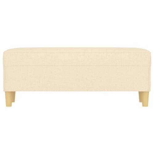 Bænk 100x35x41 cm stof cremefarvet