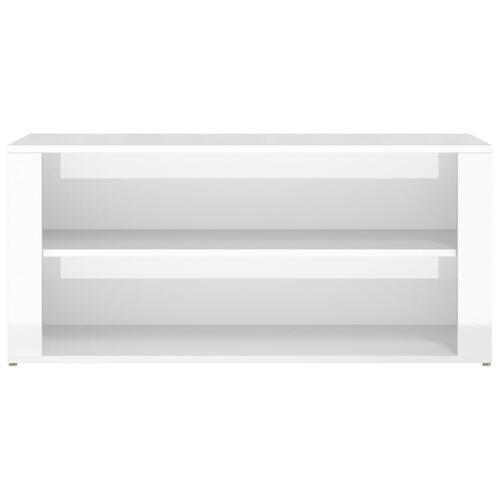 Skoreol 100x35x45 cm konstrueret træ hvid højglans