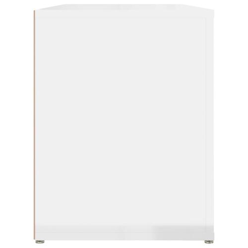 Skoreol 100x35x45 cm konstrueret træ hvid højglans