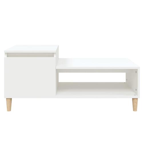 Sofabord 100x50x45 cm konstrueret træ hvid
