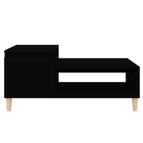 Sofabord 100x50x45 cm konstrueret træ sort