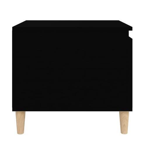 Sofabord 100x50x45 cm konstrueret træ sort