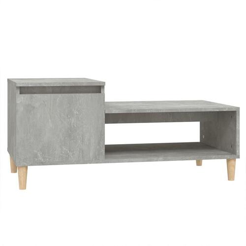 Sofabord 100x50x45 cm konstrueret træ betongrå