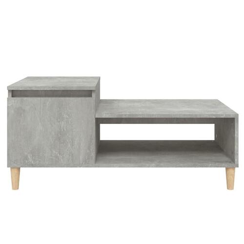 Sofabord 100x50x45 cm konstrueret træ betongrå