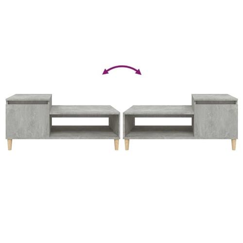 Sofabord 100x50x45 cm konstrueret træ betongrå