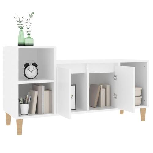 Tv-bord 100x35x55 cm konstrueret træ hvid
