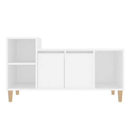 Tv-bord 100x35x55 cm konstrueret træ hvid