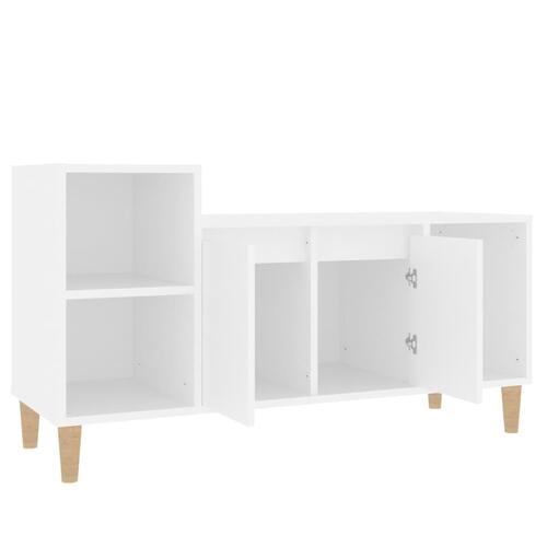 Tv-bord 100x35x55 cm konstrueret træ hvid
