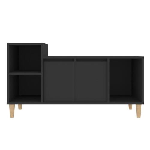 Tv-bord 100x35x55 cm konstrueret træ sort