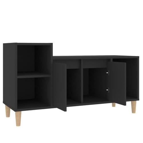 Tv-bord 100x35x55 cm konstrueret træ sort