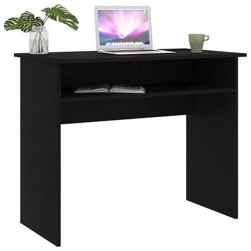 Skrivebord 90x50x74 cm konstrueret træ sort