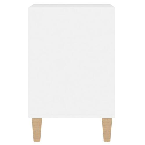 Tv-bord 100x35x55 cm konstrueret træ hvid højglans