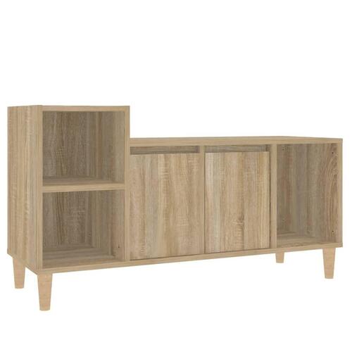 Tv-bord 100x35x55 cm konstrueret træ sonoma-eg