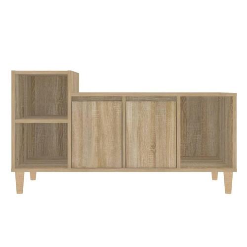 Tv-bord 100x35x55 cm konstrueret træ sonoma-eg