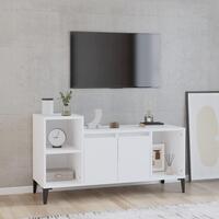 Tv-bord 100x35x55 cm konstrueret træ hvid