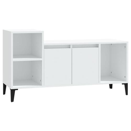 Tv-bord 100x35x55 cm konstrueret træ hvid