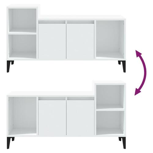 Tv-bord 100x35x55 cm konstrueret træ hvid