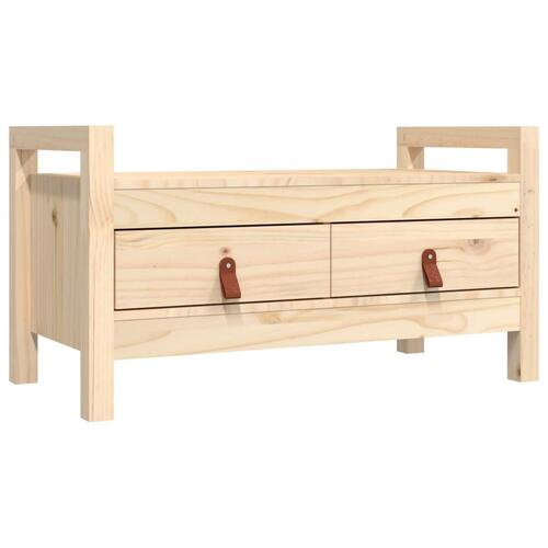 Entrébænk 80x40x43 cm massivt fyrretræ