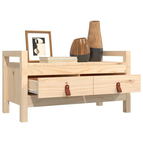 Entrébænk 80x40x43 cm massivt fyrretræ