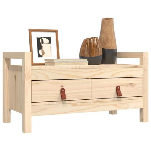 Entrébænk 80x40x43 cm massivt fyrretræ