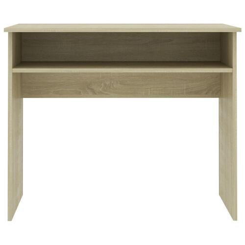 Skrivebord 90x50x74 cm konstrueret træ sonoma-eg