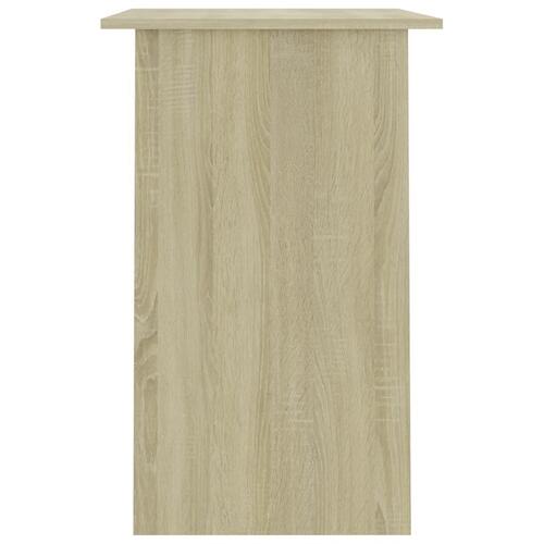 Skrivebord 90x50x74 cm konstrueret træ sonoma-eg