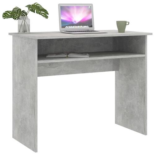 Skrivebord 90x50x74 cm konstrueret træ betongrå