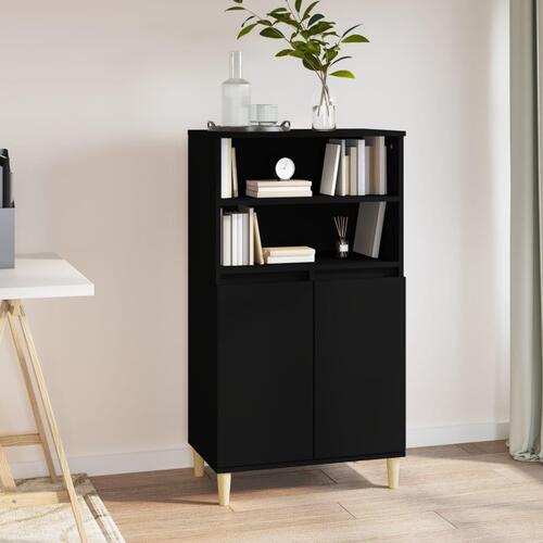 Skab 60x36x110 cm konstrueret træ sort