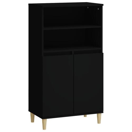 Skab 60x36x110 cm konstrueret træ sort