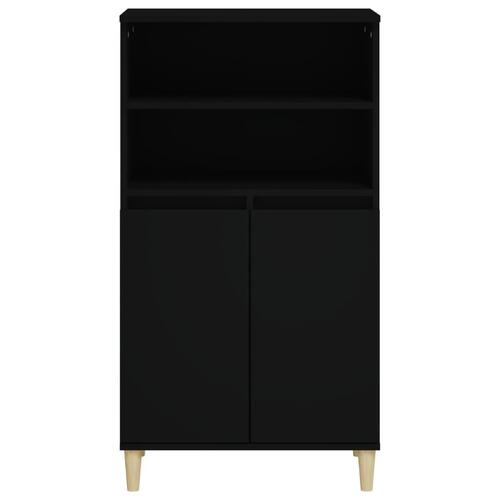 Skab 60x36x110 cm konstrueret træ sort